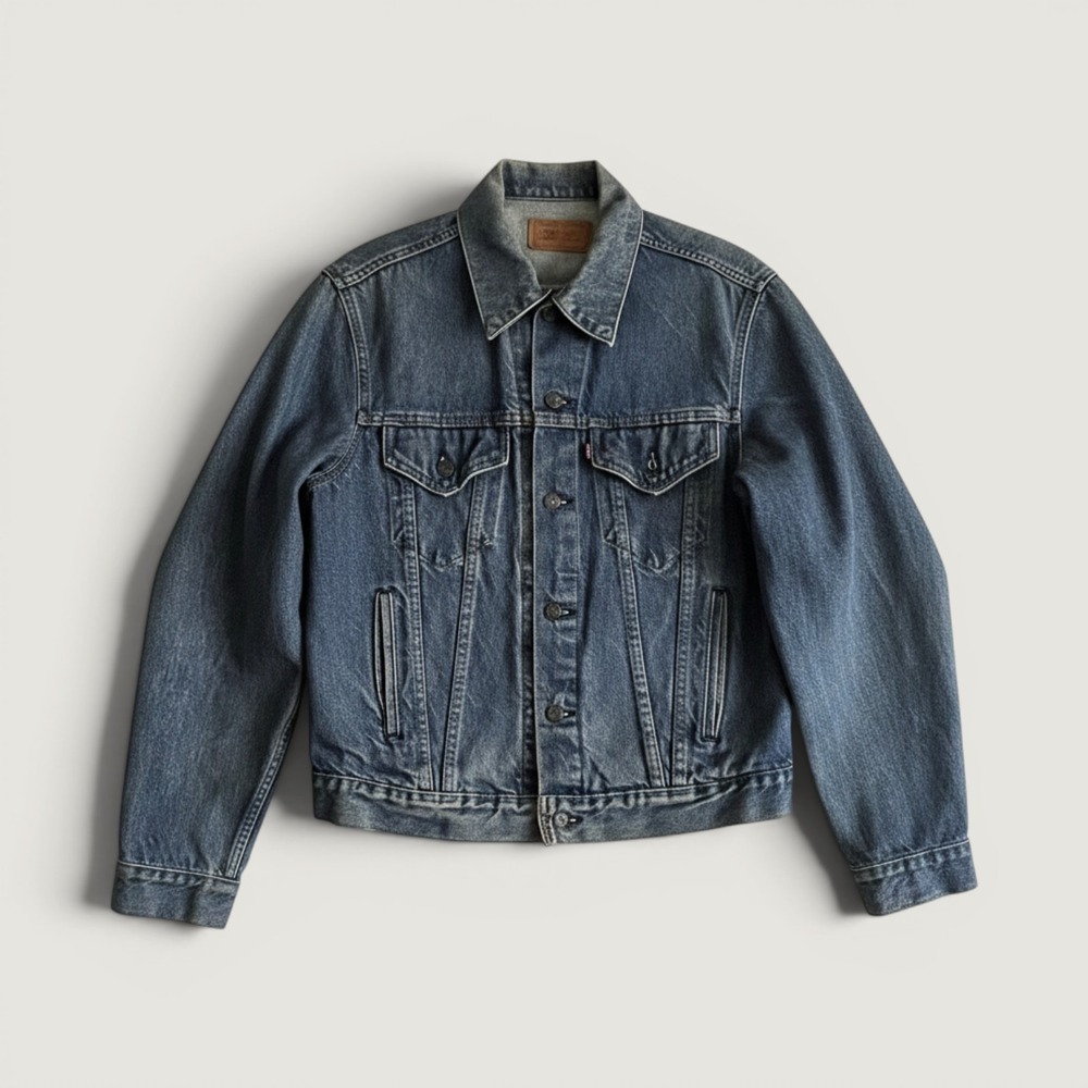 Vintage Levis Denim Jacket Mens 46 Blue 70506 0214 Jean Coat Made USA 80s